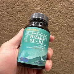 BioEmblem Vitamin D3 + K2 Bone Health 5,000 IU D3 125mcg Non-GMO 90 Caps