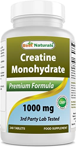 Creatine Monohydrate 1000mg 240 Tablets Supplement