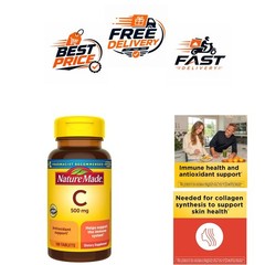 Nature Made Vitamin C 500 mg Tablets 100 Count Immune Support