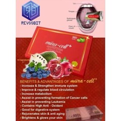 1-6 Box Miira-Cell+ plus Stem Cell Anti Aging Soursop (24 Sachet) Revoobit