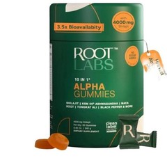 Root Labs Alpha Shilajit Chewable Gummies – 4000mg plus ShilAbsorb, Sugar-Free