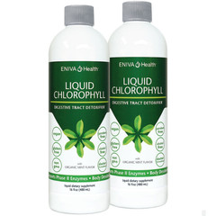 2 PACK Eniva Chlorophyll Liquid – Digestive Detoxifier 16 fl oz/ each