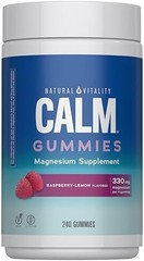 Natural Vitality Calm Magnesium Gummies Raspberry Lemon 240 Count
