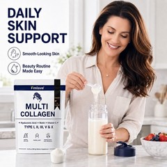 3pc Collagen Peptides Powder Types I II III V X Hyaluronic Acid Biotin 108 Servs