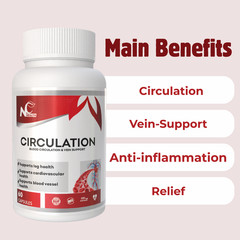 DIOSMIN Circulation and Vein Support 60 Capsules Bottle Pure Diosmin-Hesperidin
