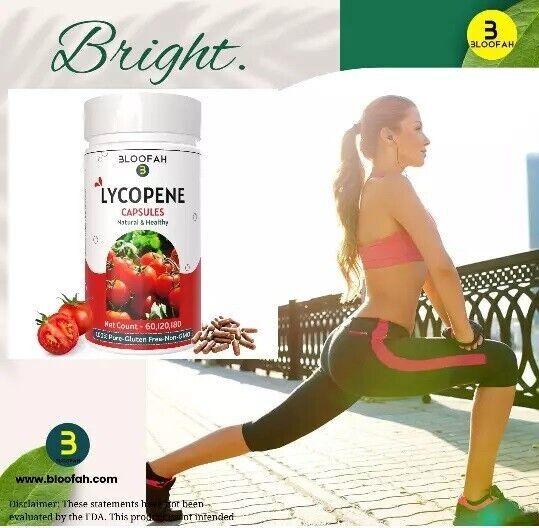 100% Pure Tomato Fruit 120 Capsules Lycopene 500mg Health & Wellness Support