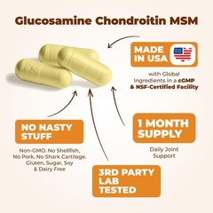 Glucosamine Chondroitin Msm And Turmeric Supplement – 90 capsules