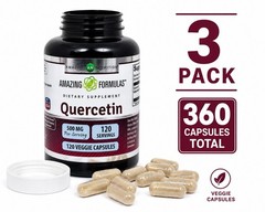 Quercetin 500mg 360 Veggie Capsules 3 Pack Immune Support Non GMO