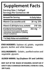 Dental Health Softgels – Cranberry Concentrated 272mg – American Cranberry 1B