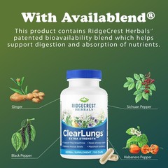 Extra Strength Lung Health Support 120 Ct | 60 Servings, 13 Herbs, Natural Respi