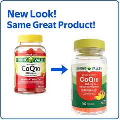 Spring Valley CoQ10 Dietary Supplement Gummies for Heart Health, 200 mg, 100 CT