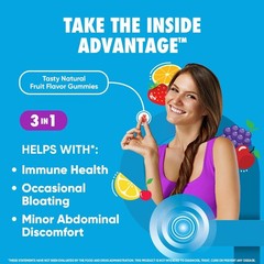 Vitamin D Infused Probiotic Gummies | 80 Count | Bloating Relief & Digestive Aid