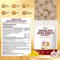 Aged Garlic Extract Odorless Energy 300 Softgels Ajo Envejecido Ajo Sin Olor