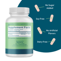 Chromium Picolinate 200mcg (250 Vegetarian Capsules)