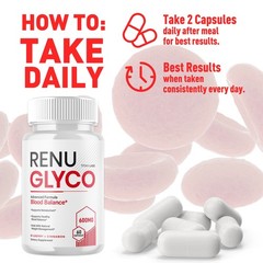 (3 Pack) Renu Glyco Advanced Blood Health Support Supplement RenuGlyco 180 Caps