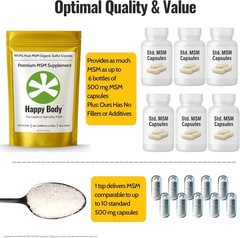 Organic Sulfur Crystals | 99.9% Pure MSM Crystals for Joint Support, Recovery…