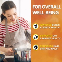 Zammex Bone Broth Powder 2.64lb GrassFed Hydrolyzed Collagen Peptides-2 bottles