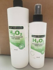 ❤️ 2 Bottle Food Grade Hydrogen Peroxide 3% H2O2 16oz & 8oz Spray Sterilizer