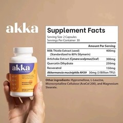 AKKA Premium Liver Cleanse Detox & Repair Superbiotic,Milk Thistle,Gut Health
