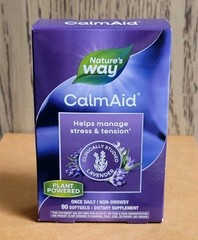 NATURE’S WAY CalmAid Silexan Lavender Manage Stress Anxiety Tension 90 Softgels