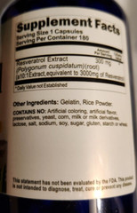 Resveratrol Extract 3000mg 3X180Caps Maximum Strength USA Made Antioxidant