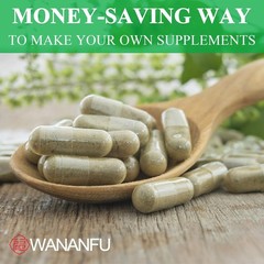 WANANFU Size 000 Empty Capsules Vegetarian 100 Count (Pack of 1), Clear