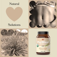 Pure Natural Whole Psyllium Husk Powder Capsules – 660mg Capsules 100 Pure Un…
