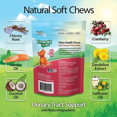 Emerald Pet 3 Pack of Urinary Tract Support Feline Health Chews, 2.5 Ounces E…