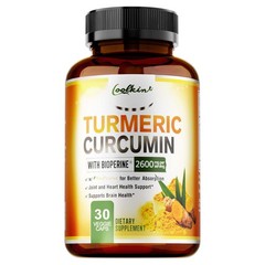 Turmeric Curcumin Highest Potency 95% 2600mg with BioPerine Black Pepper Extract