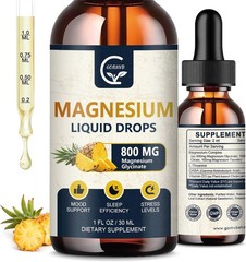 GORNVB (2 Pack) Magnesium Glycinate Liquid Drops | 1000mg Liquid Free Shipping