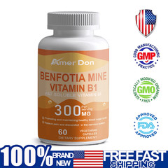 Benfotiamine 300mg 60Caps Vitamin B1 Benfotiamine Thiamine Fat-Soluble