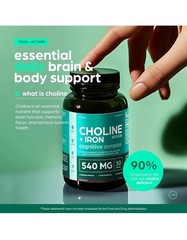 Thinbi Choline + Iron Cognitive Complex – 540mg – 60 ct – 03/2028
