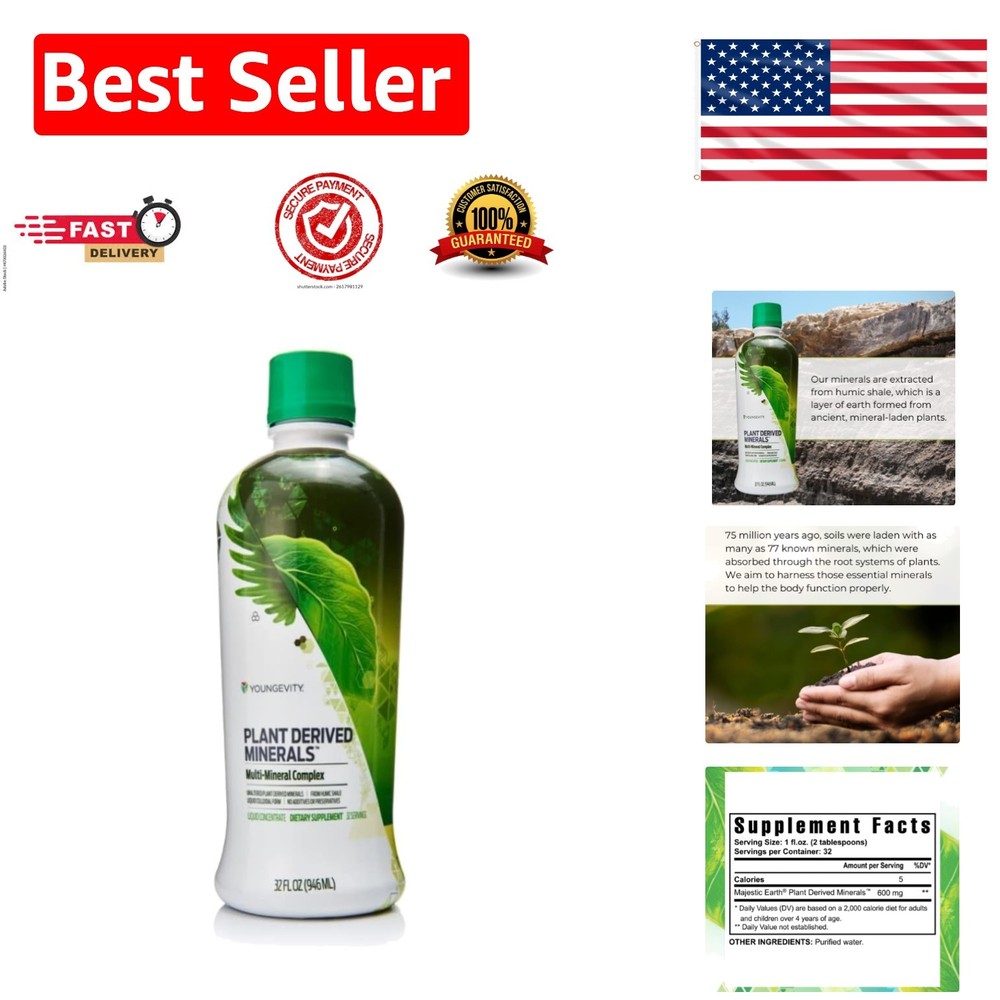 Natural Mineral Supplement – 77+ Trace Minerals in Liquid Form – 32 Fluid Ounces