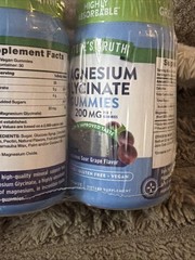 (3) Nature’s Truth Magnesium Glycinate 200 mg 60 Gummies Vegan Non-GMO 12/27