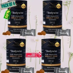Be Bodywise Pure Himalayan Shilajit Gummies Gold I Lab Tested(no sugar pack of 4