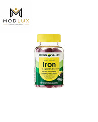 Spring Valley Iron 18mg Vegetarian Gummies Blackberry Lemon, 60 Count