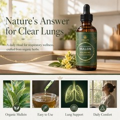 Origin Mullein Drops Natural Herbal Ear & Lung Support Supplement