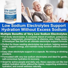LOW SODIUM ELECTROLYTES, SUGAR FREE FAST HYDRATION POTASSIUM, MAGNESIUM, ZINC