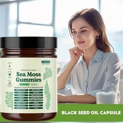 16 in 1 Organic Sea Moss Gummy | Irishmoss Extract 6000Mg | Green Apple Flavor