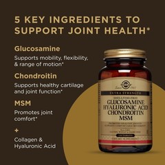 Extra Strength Glucosamine Hyaluronic Acid & Chondroitin – 120 Tablets for Jo…