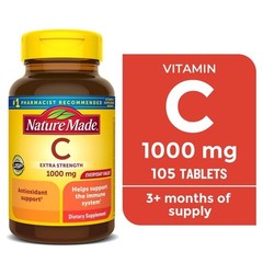 Nature Made Extra Strength Vitamin C 1000 mg Tablets, Dietary Supplement, 105 Ct