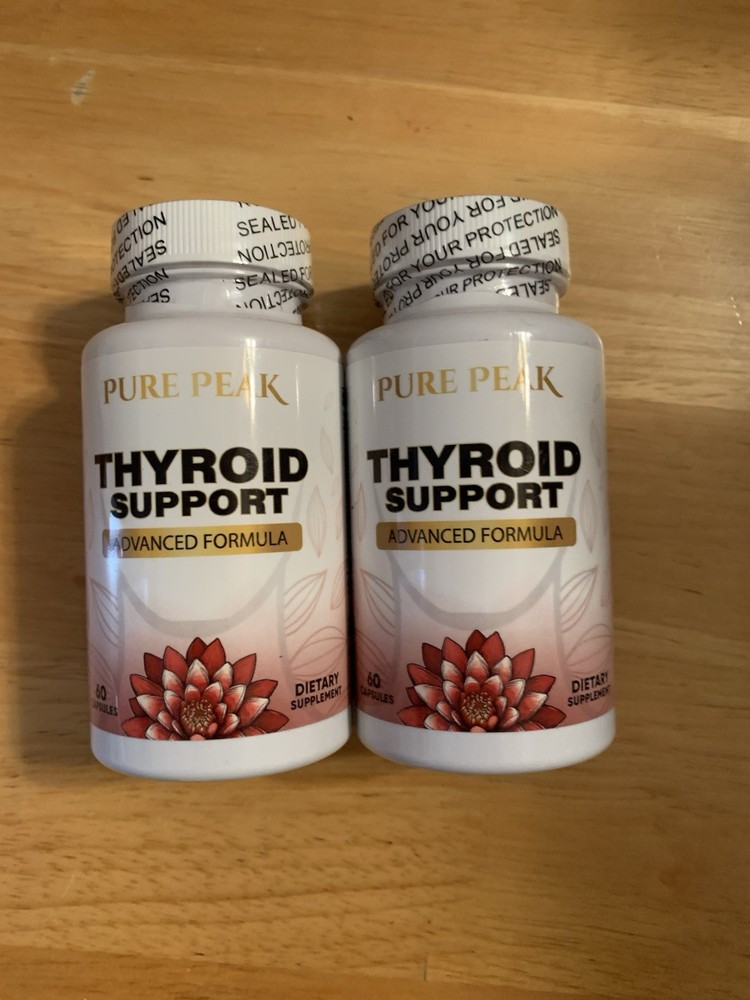 2 Pure Peak Thyroid Support Advanced Formula 120 Capsules Total Exp 6/26