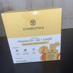 Cymbiotika Liposomal Vitamin D3 + K2 + CoQ10 28 ct Packets Tangerine Immune Bone