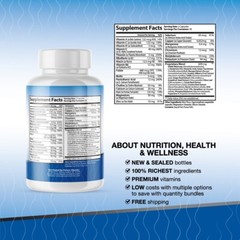 Nerventrax- Nerve & Brain Support- 3 Bottles- 180 Capsules