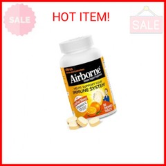 Airborne 1000mg Chewable Tablets with Zinc, Immune Support Supplement with Power