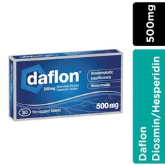 3 X Daflon 500mg Tablets 30 Count – Plant-Based Flavonoid Supplement Free Ship