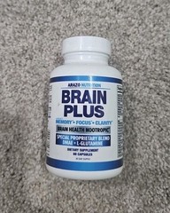 Arazo Nutrition Brain Plus Memory Focus Clarity Nootropic Booster 60 Caps