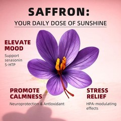 10-in-1 Saffron Gummies Supplements for Mood, Focus & Eye Support Sugar Free