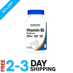 Gluten-Free Vitamin B2 Capsules 400mg – Non-GMO, 120 Servings for Energy Boost