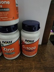 Now Glutathione, Aloe Vera, Valerian Root, Zinc & C-1000 Supplement Lot
